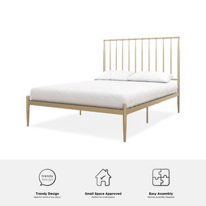 DHP Giulia Modern Metal Bed Frame - Gold - Queen