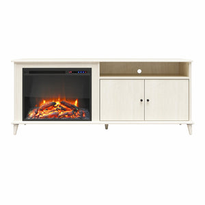 Ameriwood Home Farnsworth Fireplace TV Stand for TVs up to 65" - Ivory Oak