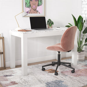 CosmoLiving Astor Desk w/ Wireless Charger - White