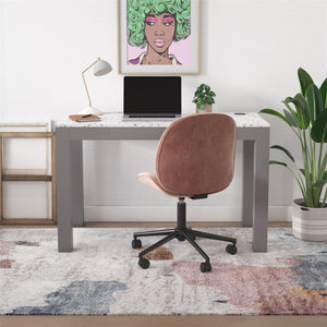 CosmoLiving Astor Desk w/ Wireless Charger - Graphite Grey