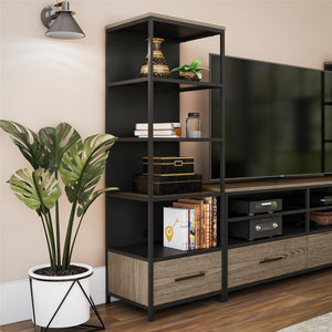 Ameriwood Home Structure Audio Pier - Sterling Oak Veneer