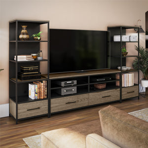 Ameriwood Home Structure TV Stand for TVs up to 60" - Sterling Oak Veneer