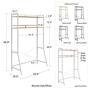 Novogratz Beverly Over-The-Bed Storage for Twin & XL Twin Beds - Espresso