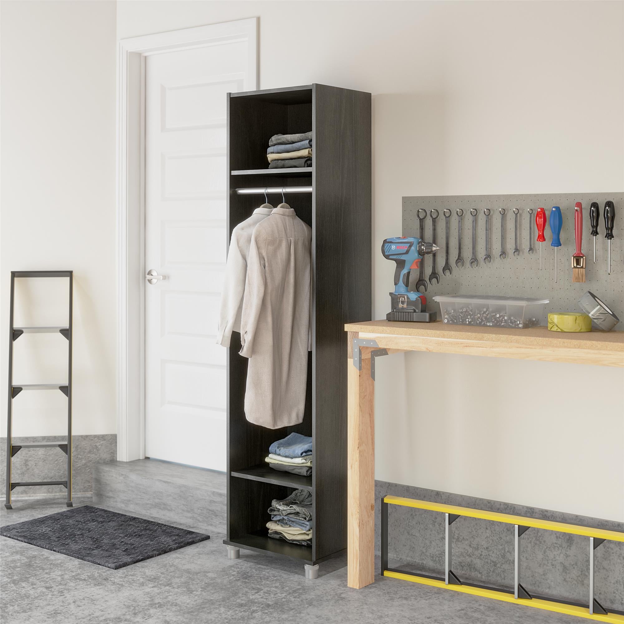 Systembuild Evolution Camberly 18" Wide Mudroom Cabinet - Black Oak
