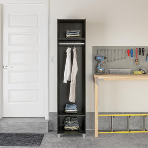 Systembuild Evolution Camberly 18" Wide Mudroom Cabinet - Black Oak