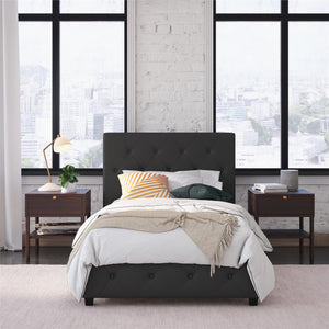 DHP Dakota Upholstered Bed Frame - Gray - Twin