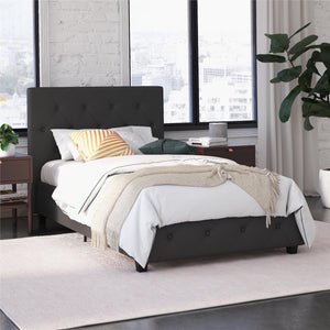 DHP Dakota Upholstered Bed Frame - Gray - Twin