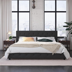 DHP Dakota Upholstered Bed Frame - Gray - King