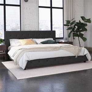 DHP Dakota Upholstered Bed Frame - Gray - King