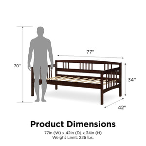 DHP Kayden Wood Daybed - Espresso