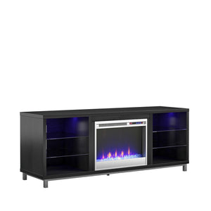 Ameriwood Home Lumina Fireplace TV Stand for TVs up to 70" - Black Oak - 66”-70”