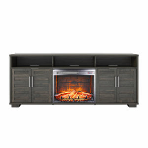 Ameriwood Home Flintrock Electric Fireplace Console TV Stand for TVs up to 75" - Espresso