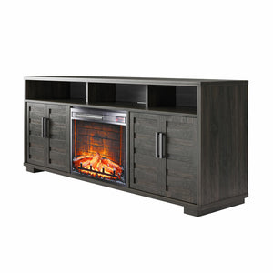 Ameriwood Home Flintrock Electric Fireplace Console TV Stand for TVs up to 75" - Espresso