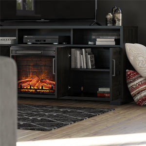 Ameriwood Home Flintrock Electric Fireplace Console TV Stand for TVs up to 75" - Espresso