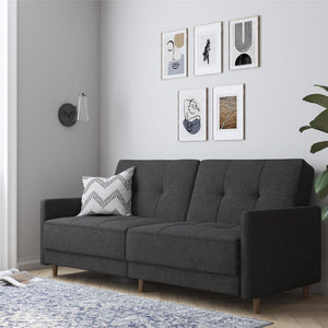 DHP Andora Futon Sofa Bed - Dark Gray