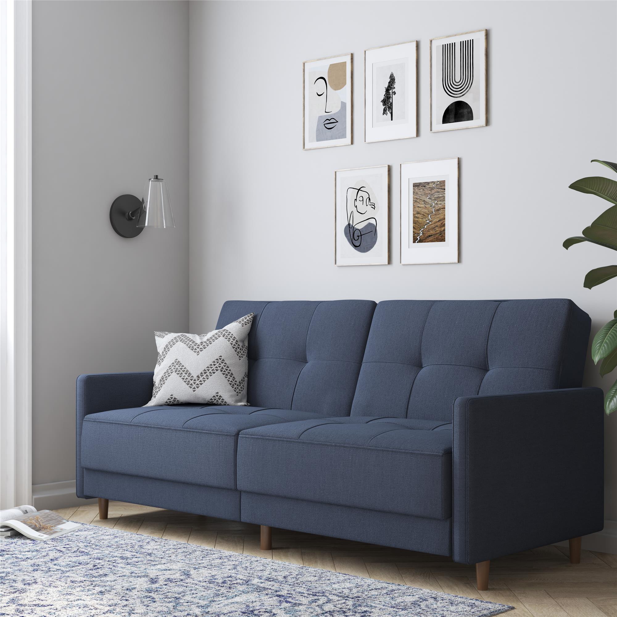 DHP Andora Futon Sofa Bed - Navy