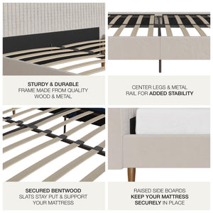 Mr. Kate Daphne Upholstered Bed - Ivory - Full