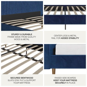 Mr. Kate Daphne Upholstered Bed - Blue - Full