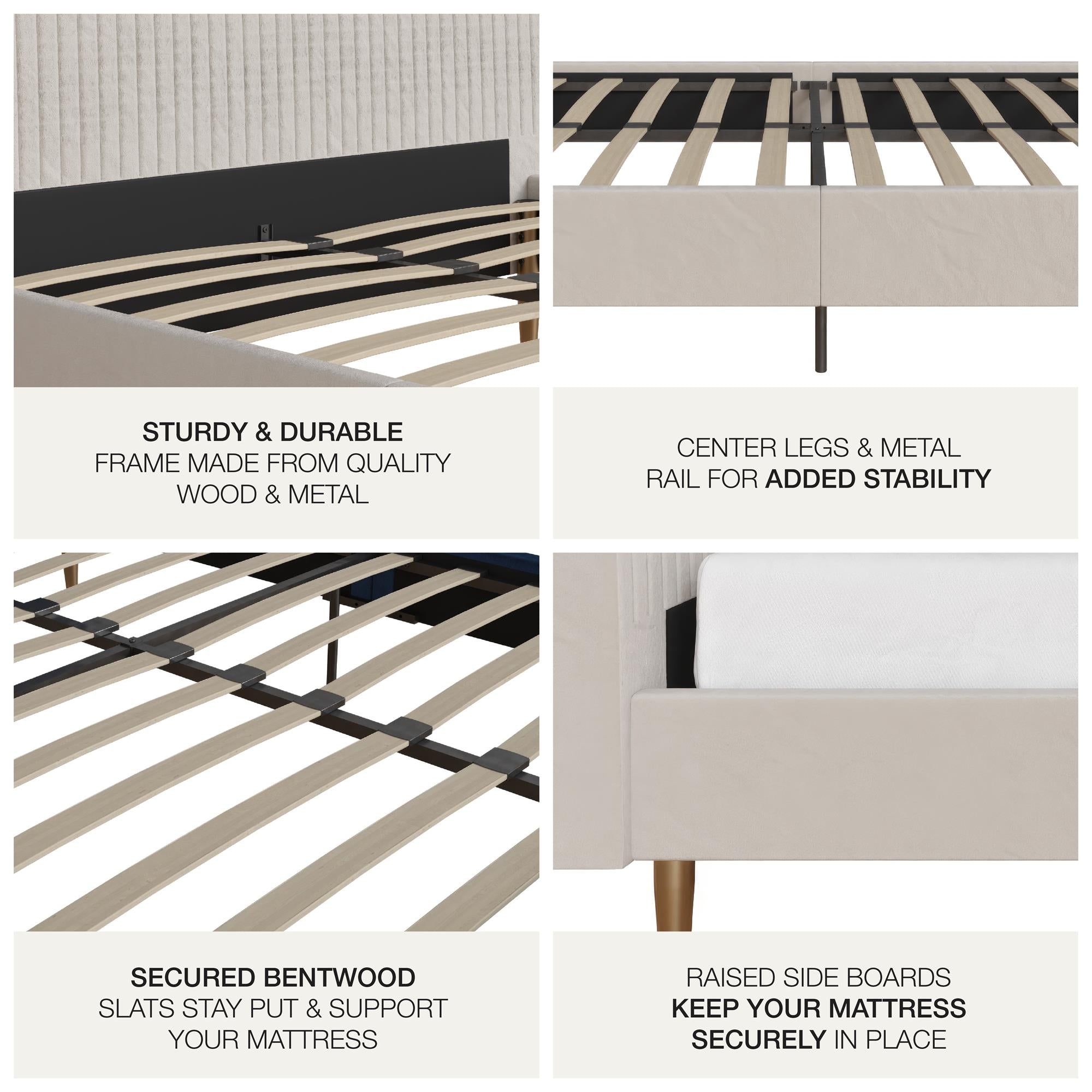 Mr. Kate Daphne Upholstered Bed - Ivory - Queen