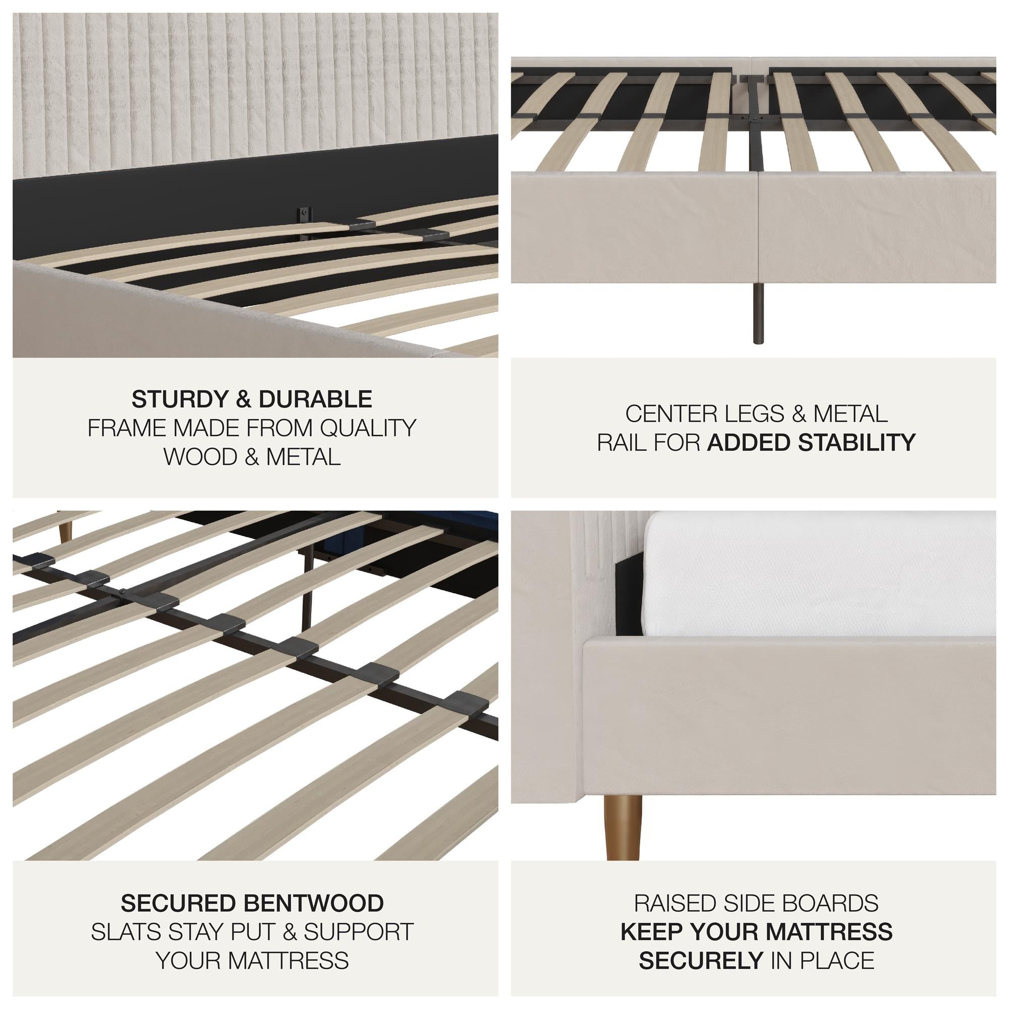 Mr. Kate Daphne Upholstered Bed - Ivory - King