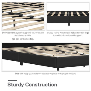 RealRooms Rio Upholstered Bed - Black - King