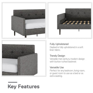 DHP Wimberly Upholstered Daybed - Gray - Twin