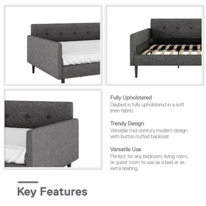 DHP Wimberly Upholstered Daybed - Gray - Full