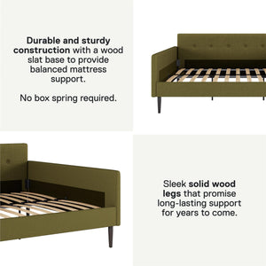 DHP Wimberly Upholstered Daybed - Olive Green - Full