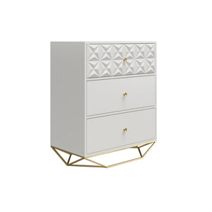 CosmoLiving Blair 3 Drawer Dresser - White