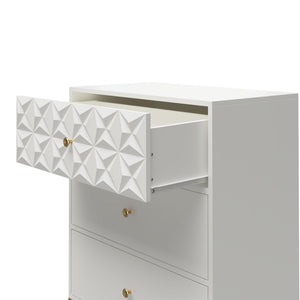CosmoLiving Blair 3 Drawer Dresser - White