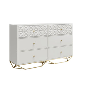 CosmoLiving Blair 6 Drawer Dresser - White