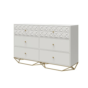 CosmoLiving Blair 6 Drawer Dresser - White