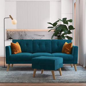CosmoLiving Gloria Sofa Sectional - Blue