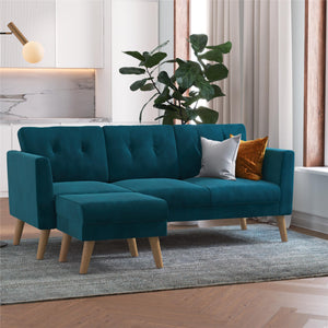 CosmoLiving Gloria Sofa Sectional - Blue