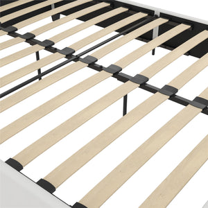 DHP Dakota Upholstered Bed Frame - White Faux leather - Full