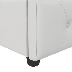 DHP Dakota Upholstered Bed Frame - White Faux leather - King