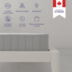 Signature Sleep Tranquility 6" Bonnell Coil Mattress - White - Twin