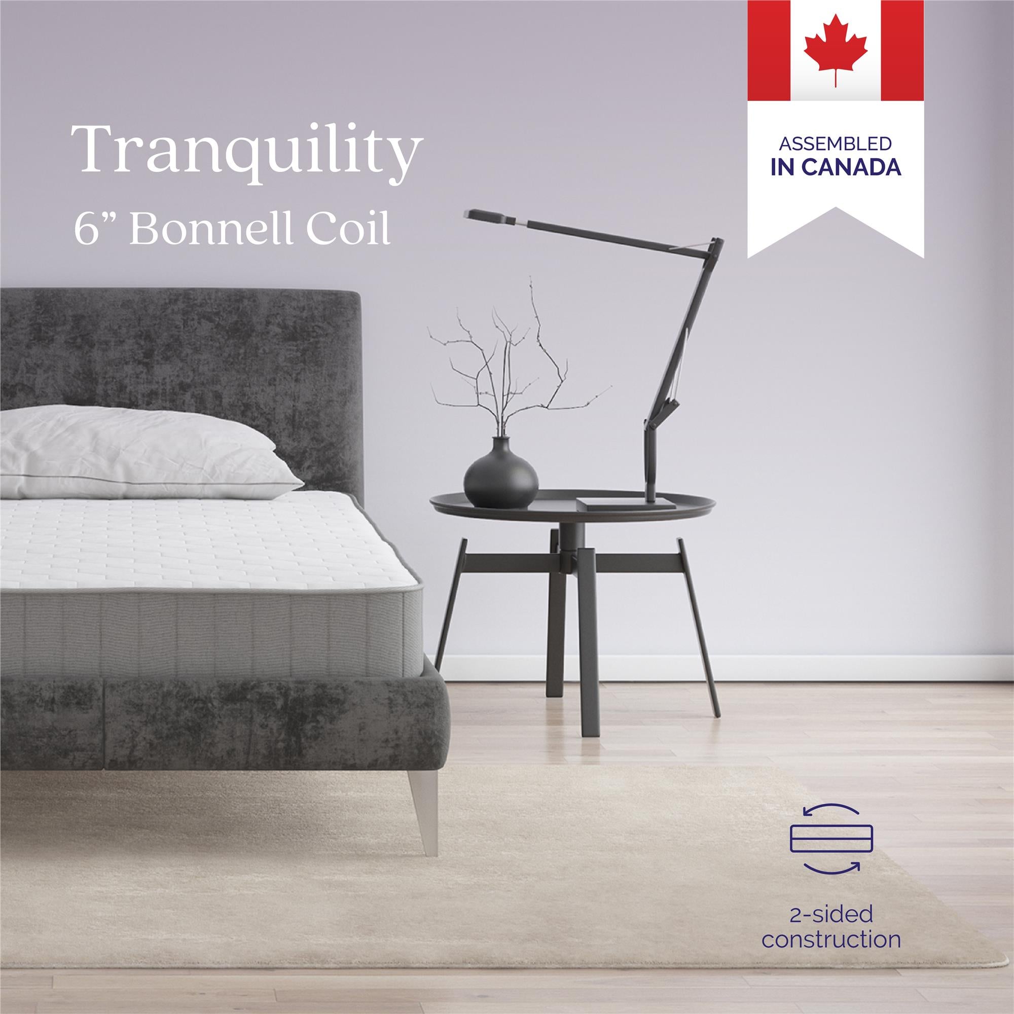 Signature Sleep Tranquility 6" Bonnell Coil Mattress - White - Twin