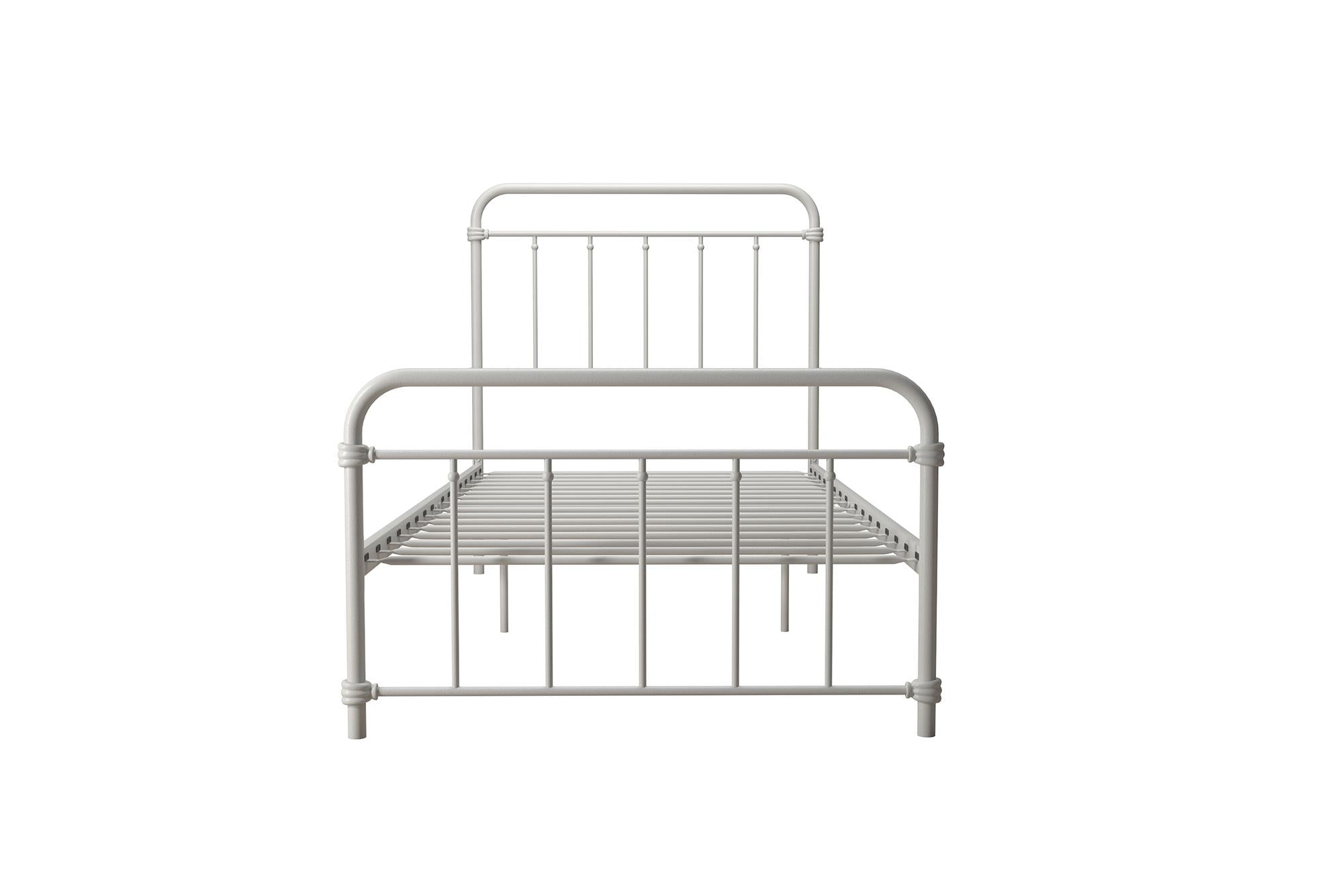 DHP Wallace Metal Bed Frame - White - Twin