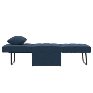 RealRooms 4-in-1 Sofa, Blue Linen - Blue