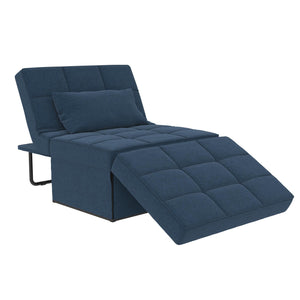RealRooms 4-in-1 Sofa, Blue Linen - Blue