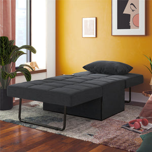 RealRooms 4-in-1 Sofa, Gray Linen - Gray