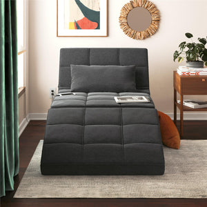 RealRooms 4-in-1 Sofa, Gray Linen - Gray