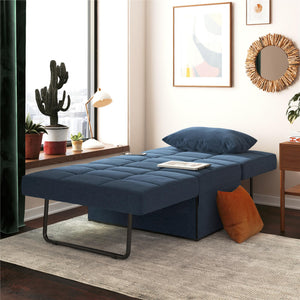 RealRooms 4-in-1 Sofa, Blue Linen - Blue