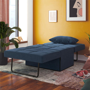 RealRooms 4-in-1 Sofa, Blue Linen - Blue