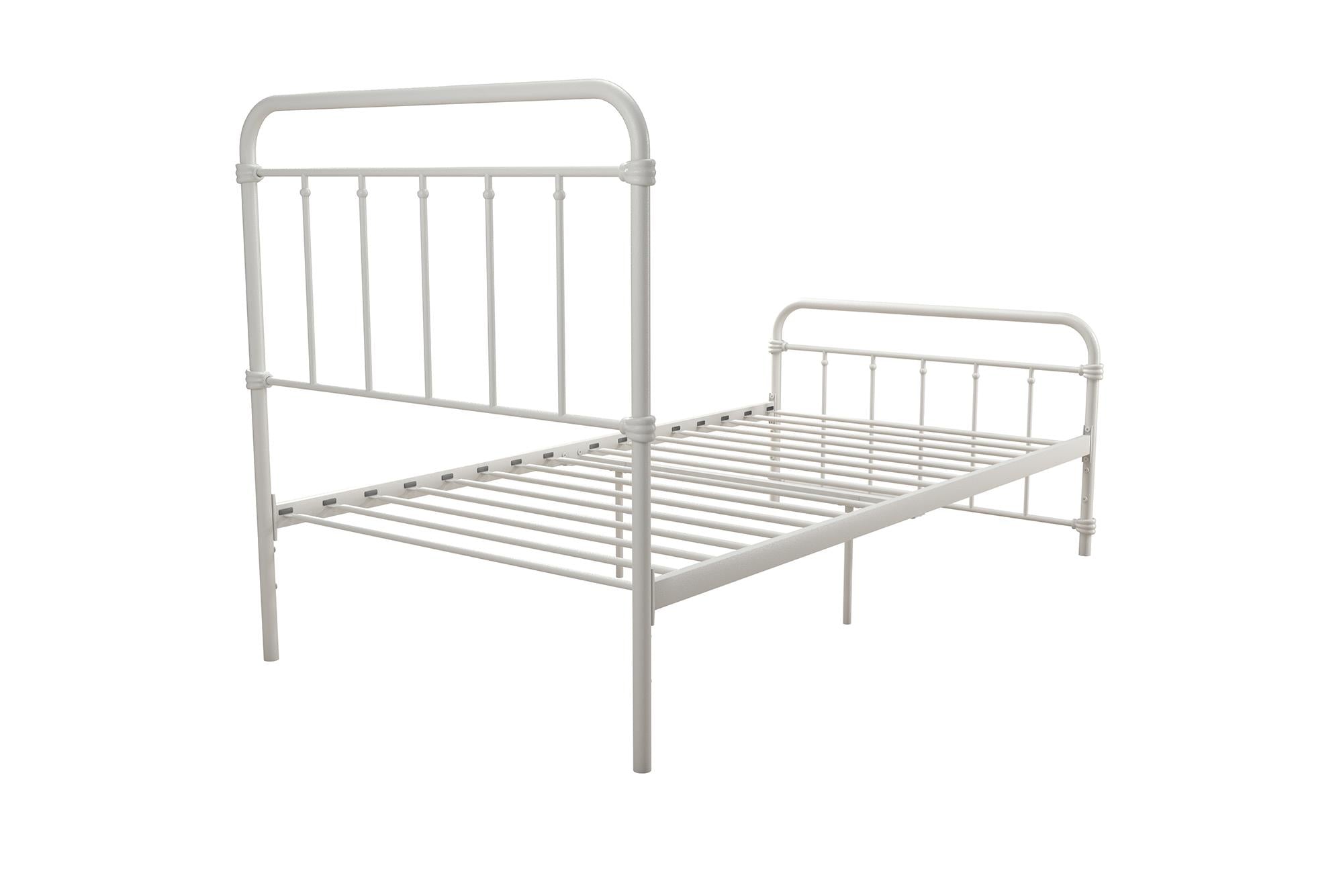 DHP Wallace Metal Bed Frame - White - Twin