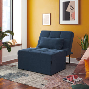RealRooms 4-in-1 Sofa, Blue Linen - Blue