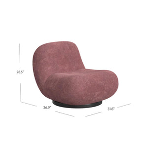 Cortney's Collection Crosby Boucle Swivel Chair - Berry