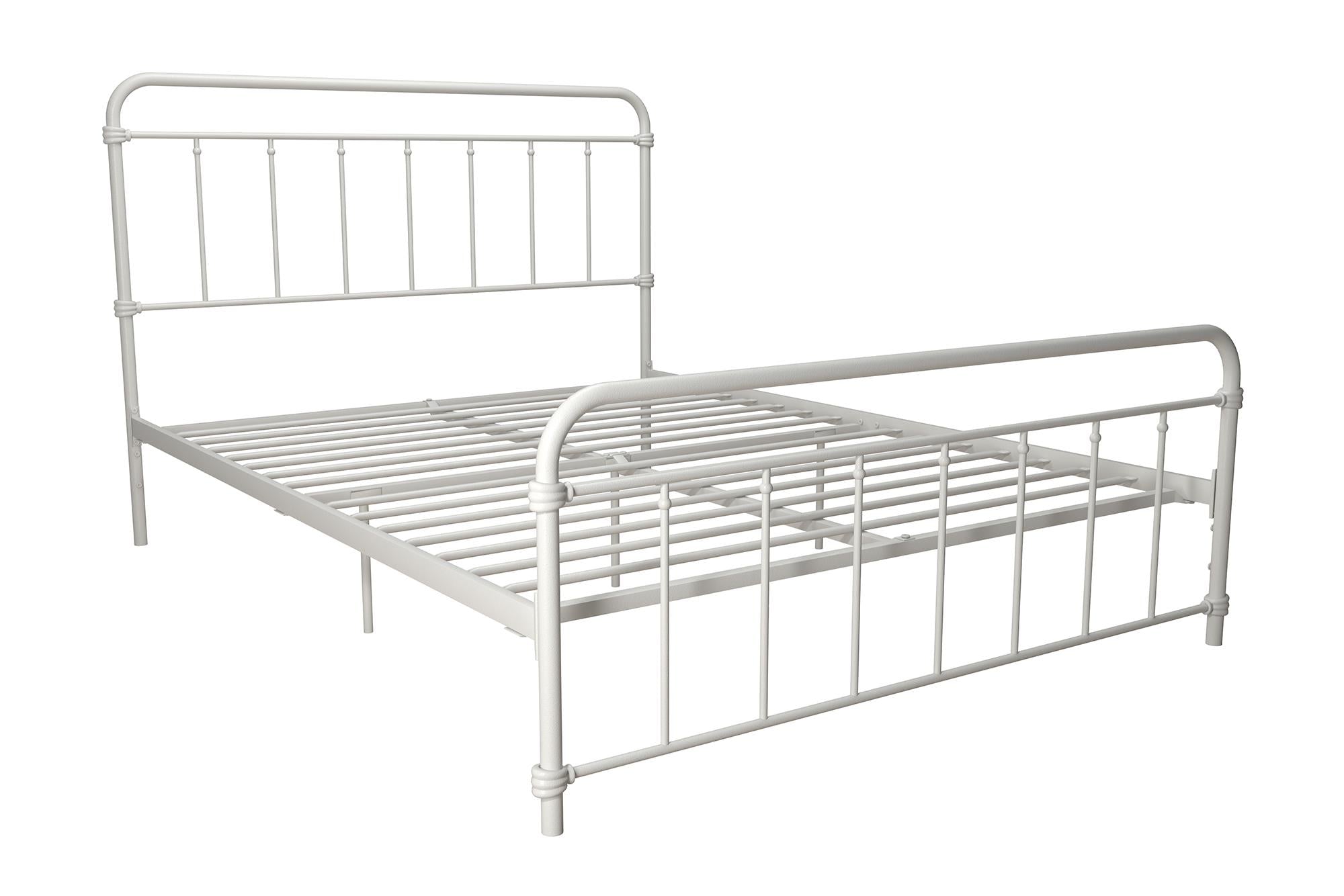 DHP Wallace Metal Bed Frame - White - Queen