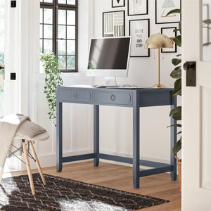 Novogratz Her Majesty 2 Drawer Writing Desk - Blue